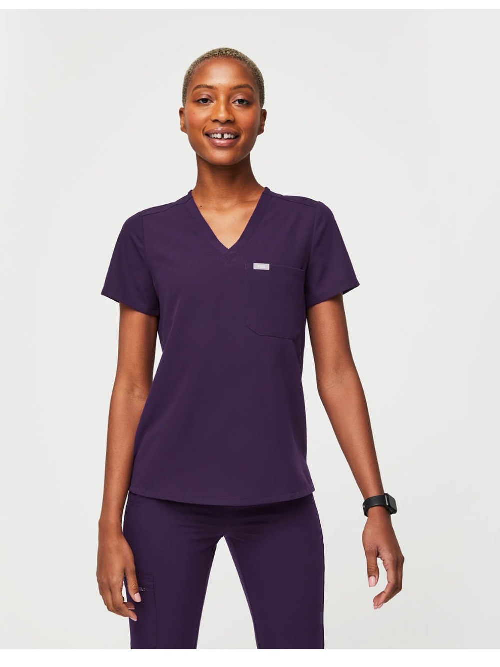 FIGS Purple Jam Catarina One-Pocket Scrub Top XXL